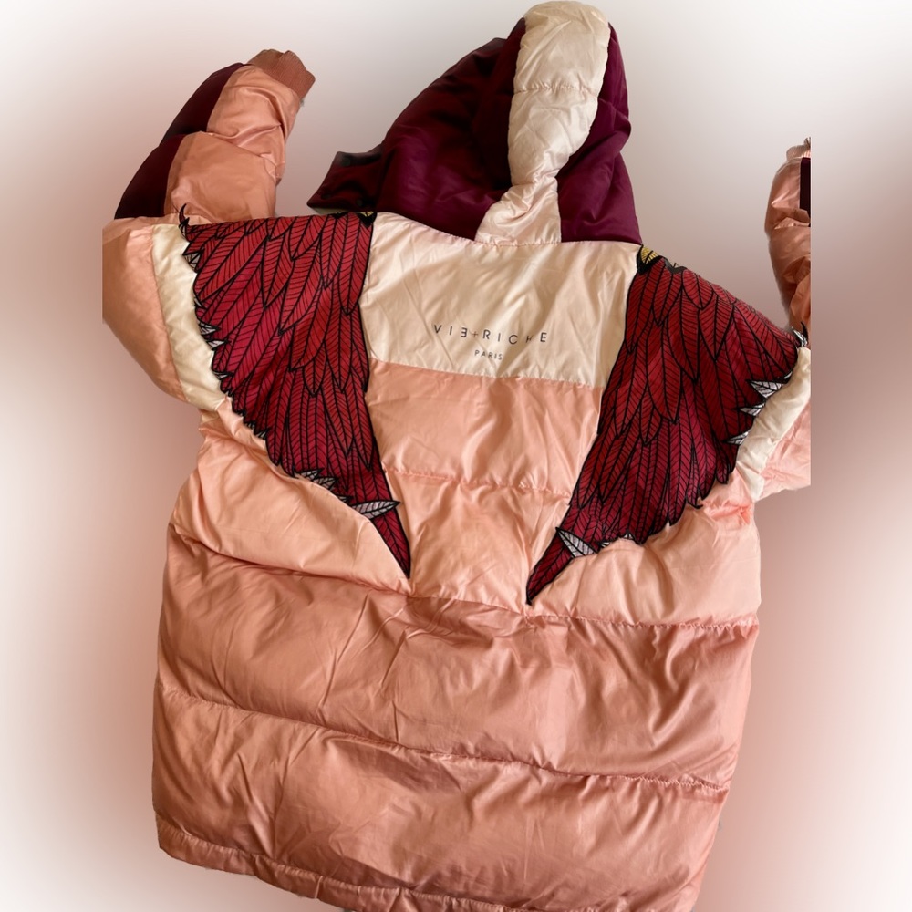 Vie Riche Embroidery Wings Bubble Coat